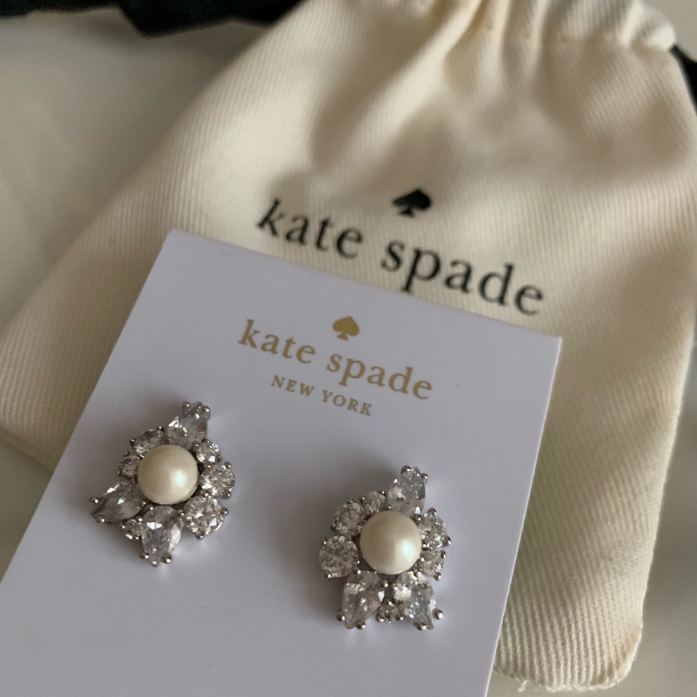 Kate Spade crystal & pearl earrings